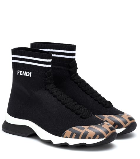 fendi sock sneakers black